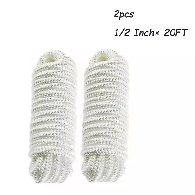 2x 1/2 Inch 20 FT Boat Dock Line Rope Double Braid Nylon Mooring Marine Rope • $22.49