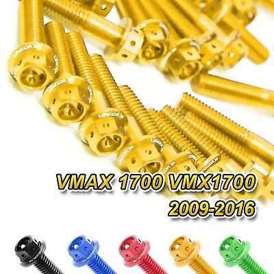 Gold Alternator Clutch Covers Bolts Set For Vmax 1700 VMX1700 09 10 11 12 13 14 • $107.86