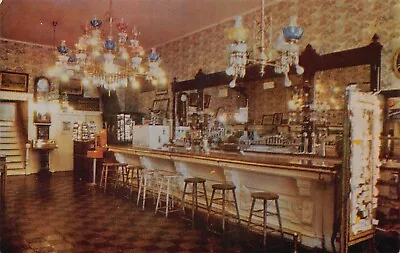 Virginia City NV Nevada Gold Mining Town Crystal Bar Interior Vtg Postcard R2 • $2.85