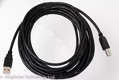 5m USB PC / Data Synch Black Cable Lead For Xerox Phaser 6110B Printer • £5.99