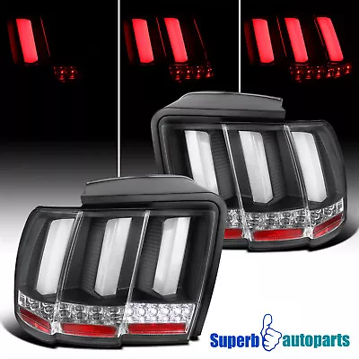 Fits 1999-2004 Ford Mustang Sequential LED Tail Lights Brake Lamp Black • $170.98