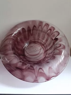 Cloud Glass Purple Decorative Glass Bowl Art Deco George Davidson • £18