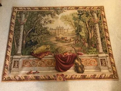 75x57 Inch French Wool Woven Tapestry Wall Hanging By Goblys! • $1150