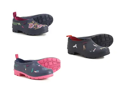 Joules Women's Pop On Rain Shoes Waterproof  Navy Floral Veggies Sze 5 6 7 New • $29