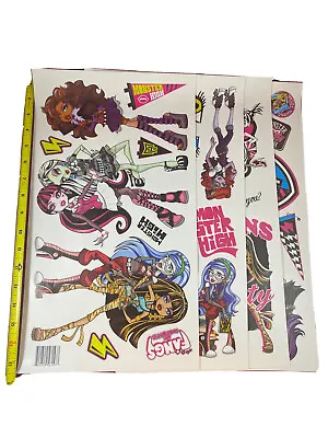 4 Large Sheets Of Monster High Sticker Decals - Rare • $31.99