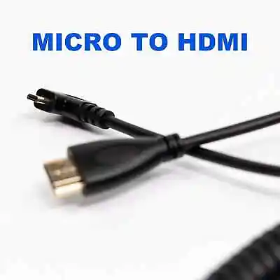 High-Speed Micro-HDMI To HDMI Cable HD Cord For Canon Sony Nikon GoPRO Cellphone • $9.95