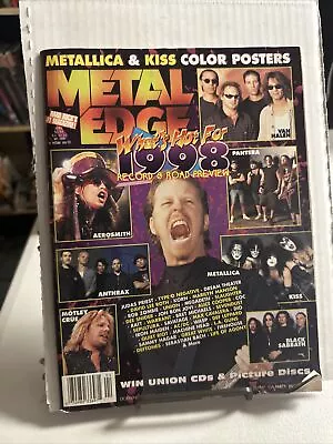 Metal Edge April 1995 Motley Crue KISS Guns Roses Van Halen Megadeth Centerfold • $9.63