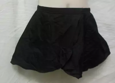 NWOT Harmonie Mockwrap Dance Ballet Skirt Black Small Child 4-6 Tactel • $9.49