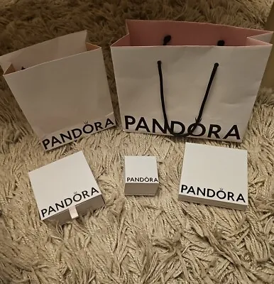 Genuine PANDORA Charm Boxes And Bags With Tissue Paper. • £5