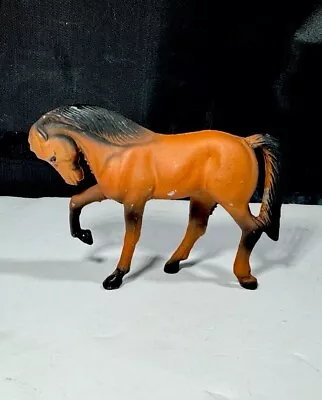 Vintage Durham Industries Brown Horse Painted Metal Figurine Hong Kong 1976 • $13.49