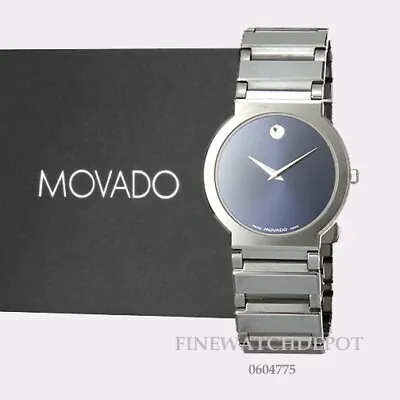 Authentic Movado Men's Valor Tungsten Carbide Blue  Case And Band Watch 0604775 • $2695