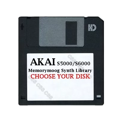 Akai S5000 / S6000 Floppy Disk Memorymoog Synth Library Choose Your Disk • $14.99