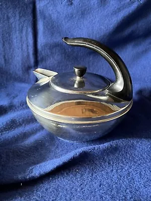 Vintage 1801 Revere Ware Stainless Steel MCM Cat Tail Handle Tea Kettle Antique • $15