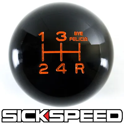 Black/orange Bye Felicia Shift Knob For 5 Speed Short Throw Shifter 12x1.25 K03 • $33.90