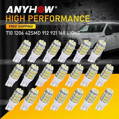 20x Pure White T10/921/194 RV Trailer Backup Reverse LED Lights Bulbs 42SMD 12V • $11.99