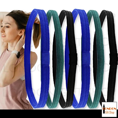£1.99 • Buy Mens Boys Ladies Long Black Thin Hair Elastic Football Sports Headband UK