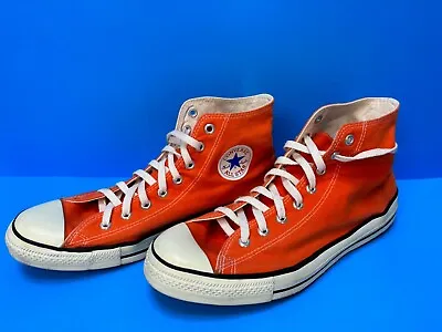 Vintage Converse All Star Chuck Taylor High Top Tennis Shoes Orange USA Men’s 13 • $70