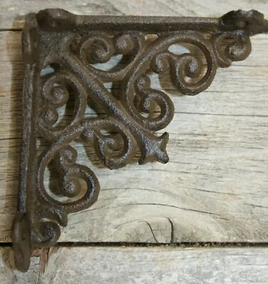 Antique Style Shelf Brace Wall Vintage Cast Iron Brackets Small 4  Corbel NEW • $8.06