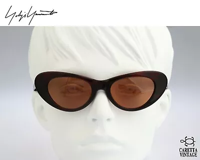 Yohji Yamamoto 52-7002 1 Vintage 90s Tortoise Unique Cat Eye Sunglasses NOS • $760.80