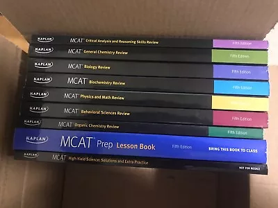 KAPLAN MCAT Complete 7-Book Set 5th Edition + Prep Lesson Solutions Extra Practc • $149