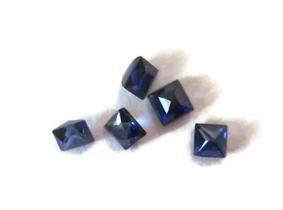 $7.99 • Buy Royal Blue Natural Australian Sapphire Cabochon Square Cut Loose Gemstone