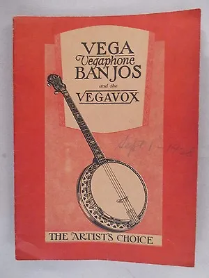Vega Banjo CATALOG - 1928 ~~ Vegaphone Vegavox Banjos • $119.99