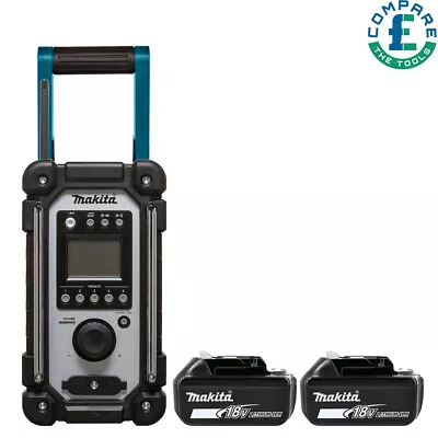 Makita DMR116 14.4 -18V Li-Ion LXT Cordless Jobsite Radio With 2 X 5Ah Batteries • £249.91