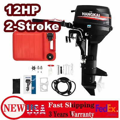 12HP 2 Stroke Outboard Motor Fishing Boat Engine Water Cooling CDI 169cc HANGKAI • $1110