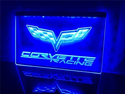 Chevrolet Corvette Racing Car Automative LED NEON LIGHT SIGN 3D Club Home Decor • $24.99