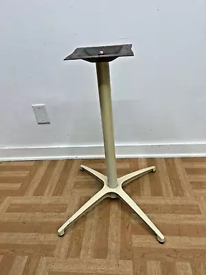 Vintage PEDESTAL TABLE BASE Mid Century Modern Herman Miller Metal Dining 50s 60 • $49.99