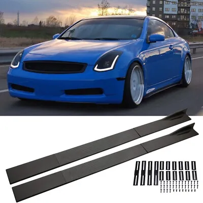 For Infiniti G35 Coupe Carbon Fiber 78.7  2m Side Skirts Splitter Winglet Lip • $99.96