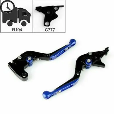 Adjustable Folding Extendable Brake Clutch Levers Fit Yamaha MT-01 V-MAX BU B1 • £27.58