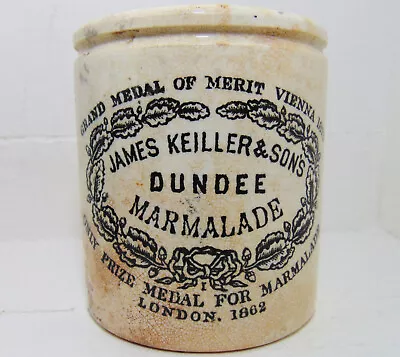 1lb  Dumpy  Type Victorian James Keioller Dundee Marmalade Pot / Jar C1900 • $23.62
