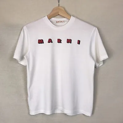 Marni Womens White T Shirt Graphic Print Size 10 • £65