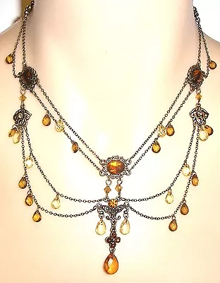 $9.67 • Buy  Elegant Vintage Necklace 'amber'... Audrey Hepburn Look