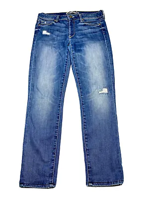 VINCE Womens Skinny Ankle Jeans Distressed Medium Blue Wash Size 28 • $23.10