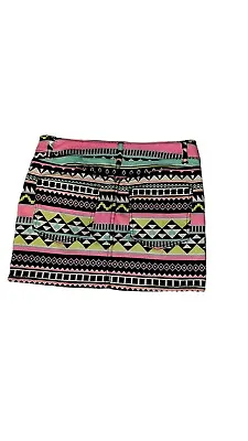 Tribal Print Mini Skirt Girls Multicolored Skirt 9-10 • $15
