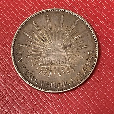 1902 Mexico Mo AM Peso Silver Coin Toned • $99