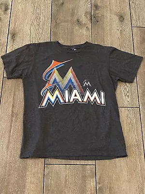 Miami Marlins T Shirt M Gray • $8