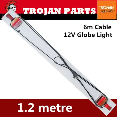 $85 • Buy Trojan Trailer 1.2m Light Tow Board 6m Cable 12V 7 Pin Flat Plug Towing