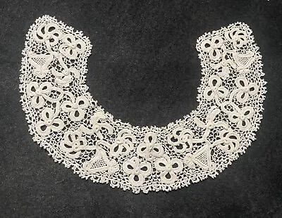 High Qaulity Antique Victorian Handmade Brussels Irish? Ornate Flounce Lace 15 • $79.99