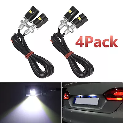 Motorcycle Car SMD LED License Plate Light Screw Bolt Lamp Bulbs White Universal • $7.93