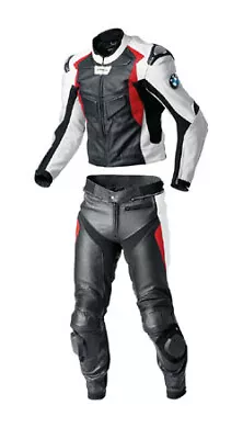 BMW Mens Racing Biker Leather Suit MOTOGP Motorcycle Leather Jacket Trouser • $286.23