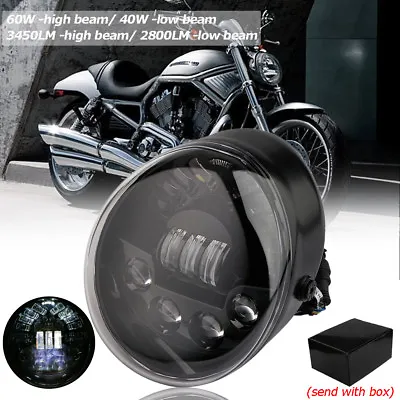 $96.89 • Buy LED Oval Hi/Lo Headlight Headlamp For Harley Vrod V-ROD VRSC VRSCA VRSCB 2002-17