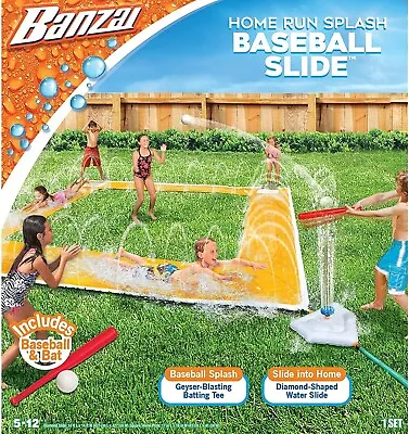 BANZAI Home Run Splash Baseball Slide 14FT SQUARE! NEW SEALED! FAST UK POSTAGE! • $77.41