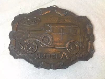 Vintage Ford Model A Metal Belt Buckle #01 • $16.50