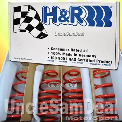 H&r Lowering Race Springs For Bmw E36 3.2l M3 Coupe Sedan 2.20 F 1.30 R Drop • $289.80