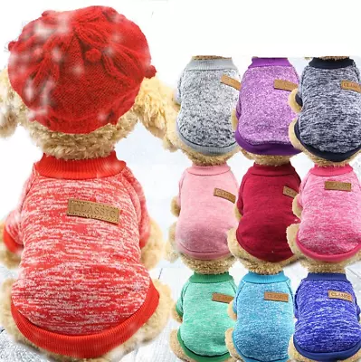 $7.89 • Buy Pet Dog Cat Warm Fleece Vest Clothes Puppy T Shirt Sweater Winter Coat Apparel