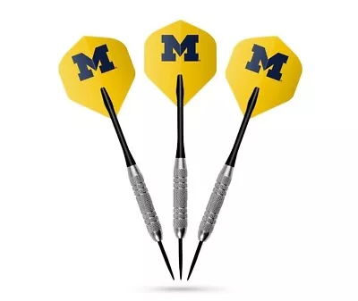 Michigan Wolverines Darts Set W/ Flights & Case • $14.99