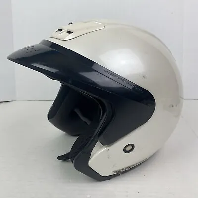 HJC Adult Large Motorcycle Helmet Pearl White Biker M2005 Snell DOT Approved • $49.99